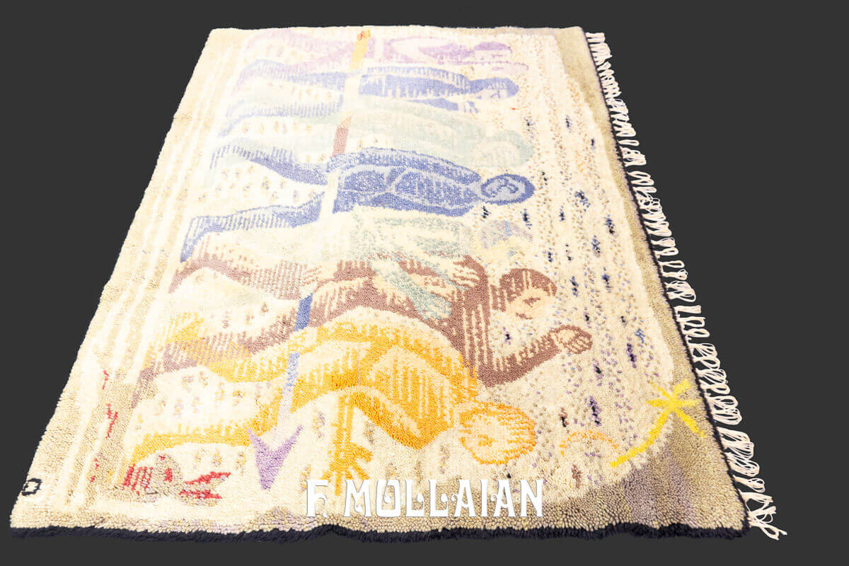 High-pile Hand knotted Pictorial (modern painting) European Rug n°:692173
